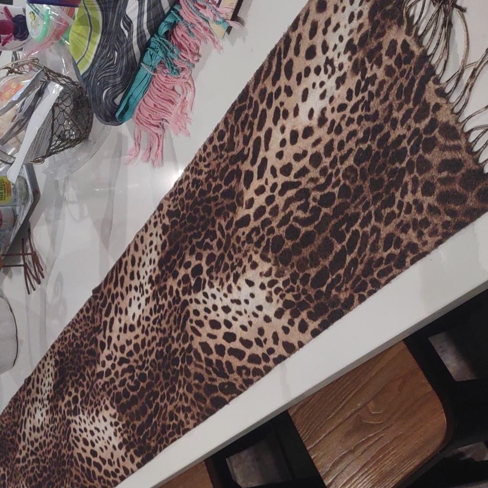 Preston and York animal print winter scarf .